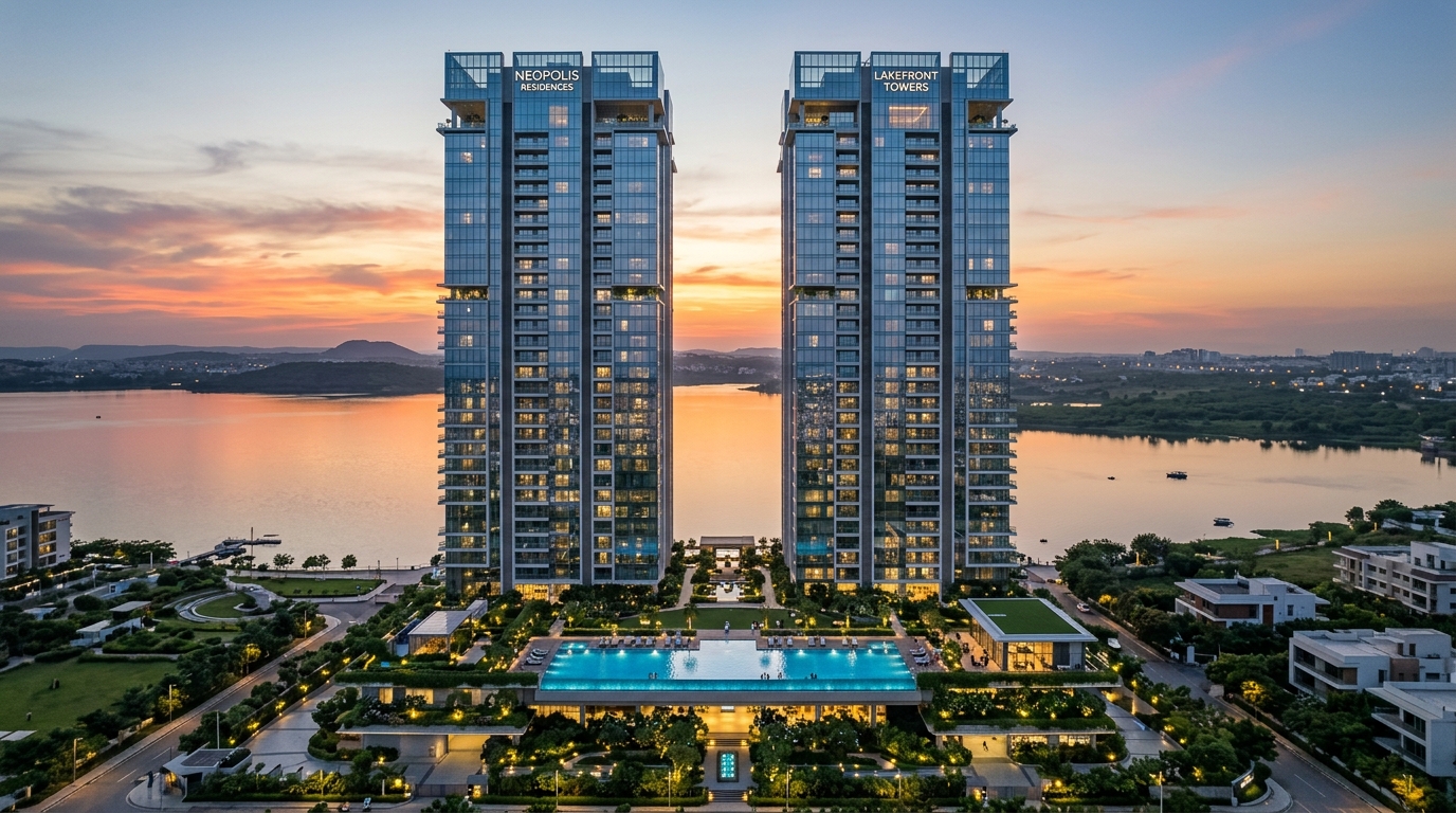 Godrej Neopolis 2 Iconic G+57 Towers with Osman Sagar Lake View