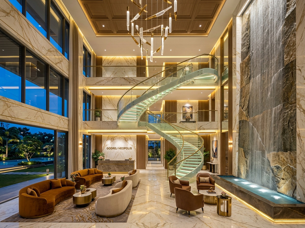 Palatial 75k sqft Grand Clubhouse Lobby